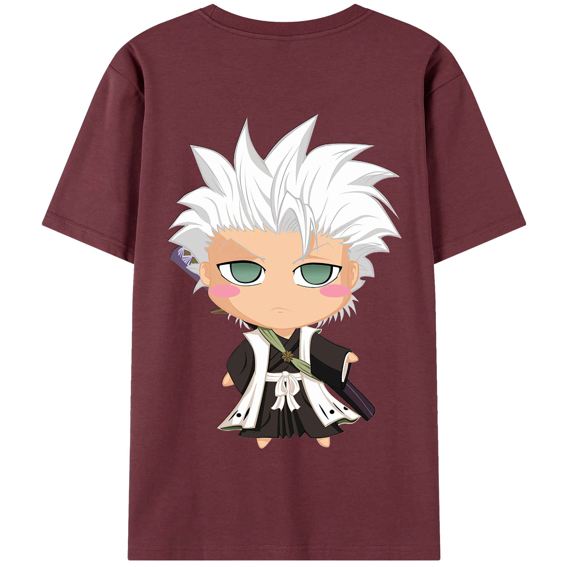 （画像用） ブリーチ 日番谷冬獅郎（ひつがや とうしろう） BLEACH Hitsugaya Toushirou 綿100％半袖Tシャツ（背面プリント）